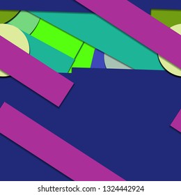 Flat material design - Creative vector trend seamless.