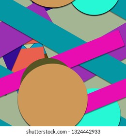 Flat material design - Creative vector trend seamless.