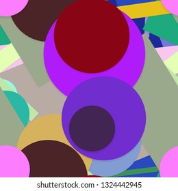 Flat material design - Creative vector trend seamless.