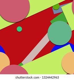 Flat material design - Creative vector trend seamless.