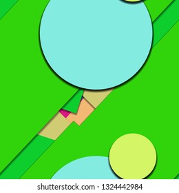 Flat material design - Creative vector trend seamless.
