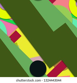 Flat material design - Creative vector trend seamless.