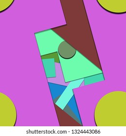 Flat material design - Creative vector trend seamless.