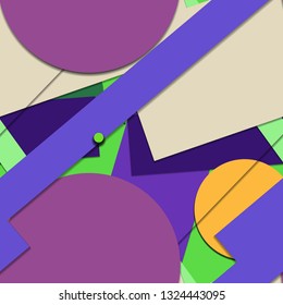 Flat material design - Creative vector trend seamless.