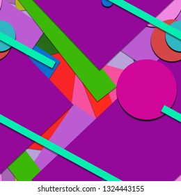 Flat material design - Creative vector trend seamless.