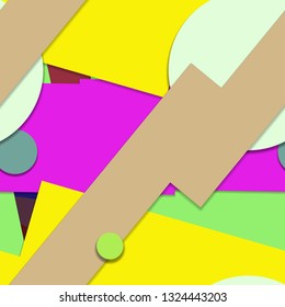 Flat material design - Creative vector trend seamless.