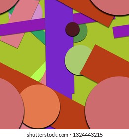Flat material design - Creative vector trend seamless.