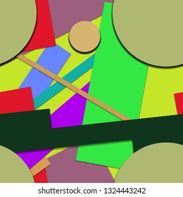 Flat material design - Creative vector trend seamless.