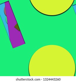 Flat material design - Creative vector trend seamless.