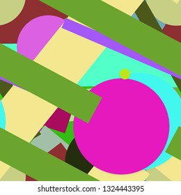 Flat material design - Creative vector trend seamless.