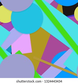 Flat material design - Creative vector trend seamless.