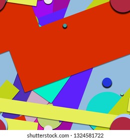 Flat material design - Creative vector trend seamless.