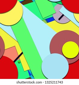 Flat material design - Creative vector trend seamless.