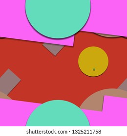 Flat material design - Creative vector trend seamless.
