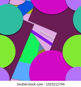 Flat material design - Creative vector trend seamless.