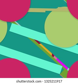 Flat material design - Creative vector trend seamless.