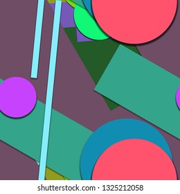 Flat material design - Creative vector trend seamless.
