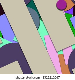 Flat material design - Creative vector trend seamless.