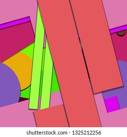 Flat material design - Creative vector trend seamless.