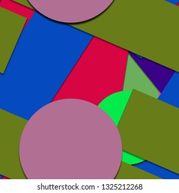 Flat material design - Creative vector trend seamless.