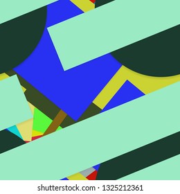 Flat material design - Creative vector trend seamless.