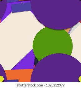 Flat material design - Creative vector trend seamless.
