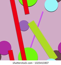 Flat material design - Creative vector trend seamless.