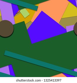 Flat material design - Creative vector trend seamless.