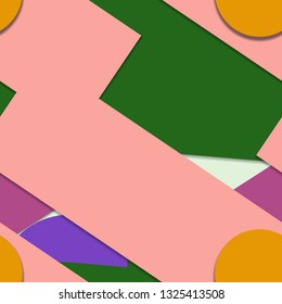 Flat material design - Creative vector trend seamless.