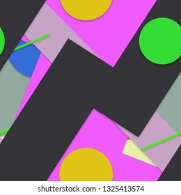 Flat material design - Creative vector trend seamless.