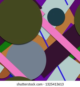 Flat material design - Creative vector trend seamless.