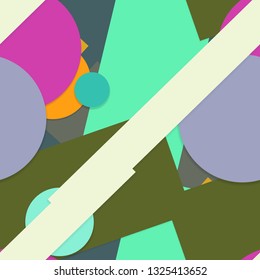 Flat material design - Creative vector trend seamless.