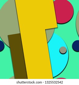 Flat material design - Creative vector trend seamless.