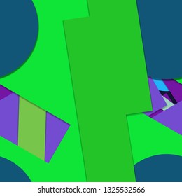 Flat material design - Creative vector trend seamless.