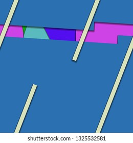 Flat material design - Creative vector trend seamless.