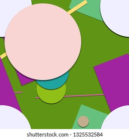 Flat material design - Creative vector trend seamless.