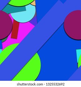 Flat material design - Creative vector trend seamless.