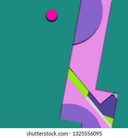 Flat material design - Creative vector trend seamless.