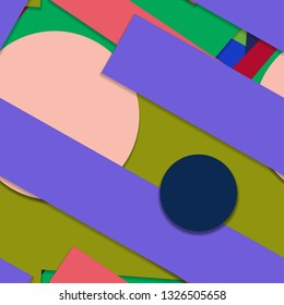 Flat material design - Creative vector trend seamless.