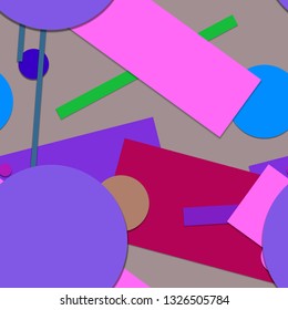 Flat material design - Creative vector trend seamless.