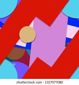 Flat material design - Creative vector trend seamless.