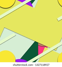 Flat material design - Creative vector trend seamless.