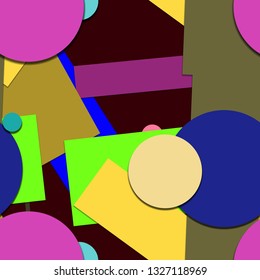 Flat material design - Creative vector trend seamless.