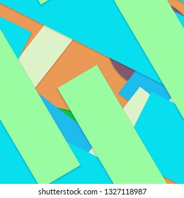 Flat material design - Creative vector trend seamless.