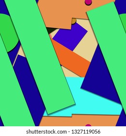 Flat material design - Creative vector trend seamless.