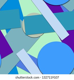 Flat material design - Creative vector trend seamless.