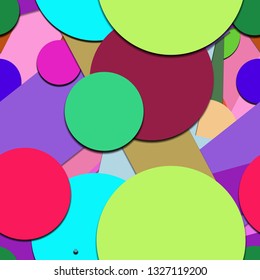 Flat material design - Creative vector trend seamless.