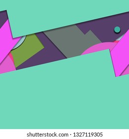 Flat material design - Creative vector trend seamless.