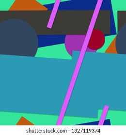 Flat material design - Creative vector trend seamless.
