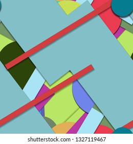 Flat material design - Creative vector trend seamless.